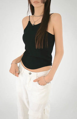 Mochi Roundy Cap-Included Soft Crop Halter Nashi