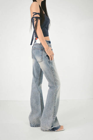 Denim Top Beachwear Square Strap Nashi Top