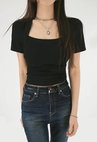 Endark High Deep Denim Washed Slim Bootcut Denim Pants