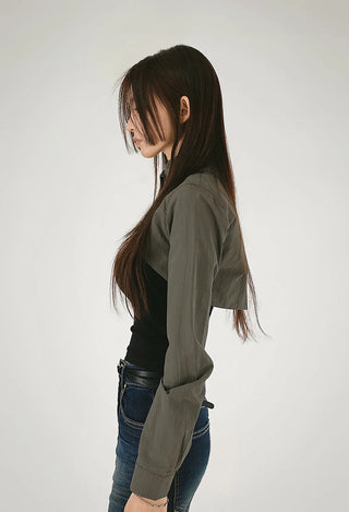 Endark High Deep Denim Washed Slim Bootcut Denim Pants