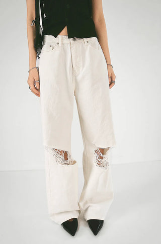 The Unbal One-Off Shoulder Slit Golji Short Sleeve Cardigan