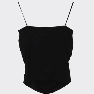 Shirring Cap Built-in Soft Square Neck Inner Top with String