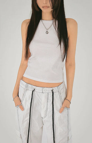 Deer Halter Neck Daily Ribbed Nashi Top