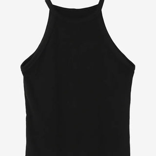 Deer Halter Neck Daily Ribbed Nashi Top