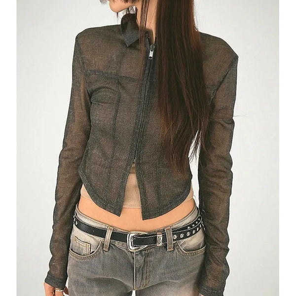 Natural leather port eyelet stud belt