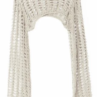 Mesh Net Layered Crop Short Knit Bolero
