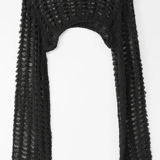Mesh Net Layered Crop Short Knit Bolero