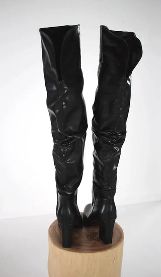 High-quality two-way back slit natural wrinkle western long boots