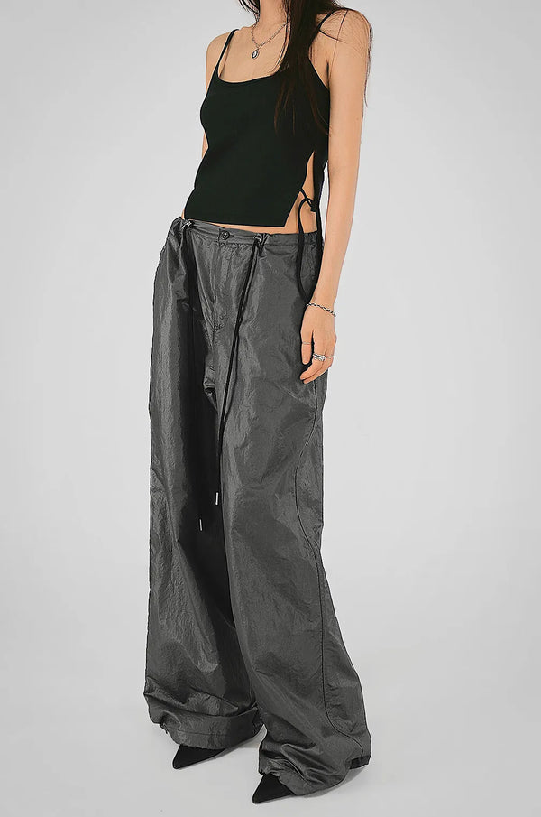 Shark Coating Stopper Two-Way Jogger Summer Nylon Pants