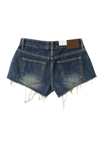 Dark Retro Hot Pants Low Denim Cut Surgery Shorts