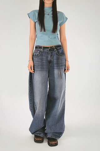 F/W Need Cap Sleeve Soft Basic Half-Polar Crop Tee
