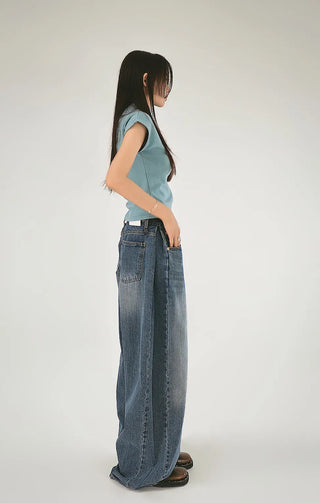 F/W Need Cap Sleeve Soft Basic Half-Polar Crop Tee