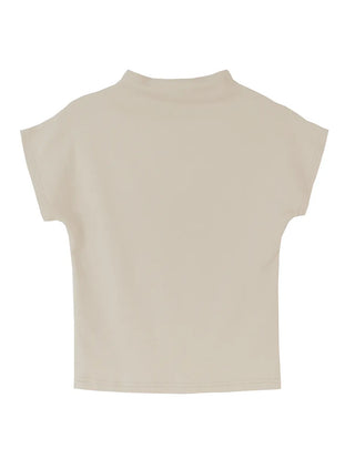 F/W Need Cap Sleeve Soft Basic Half-Polar Crop Tee
