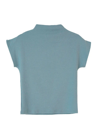 F/W Need Cap Sleeve Soft Basic Half-Polar Crop Tee