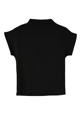 F/W Need Cap Sleeve Soft Basic Half-Polar Crop Tee