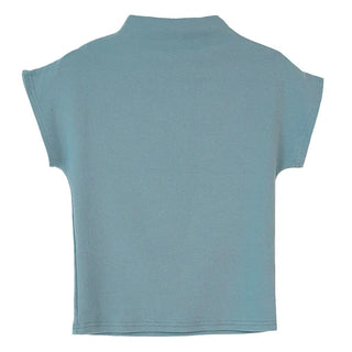 F/W Need Cap Sleeve Soft Basic Half-Polar Crop Tee