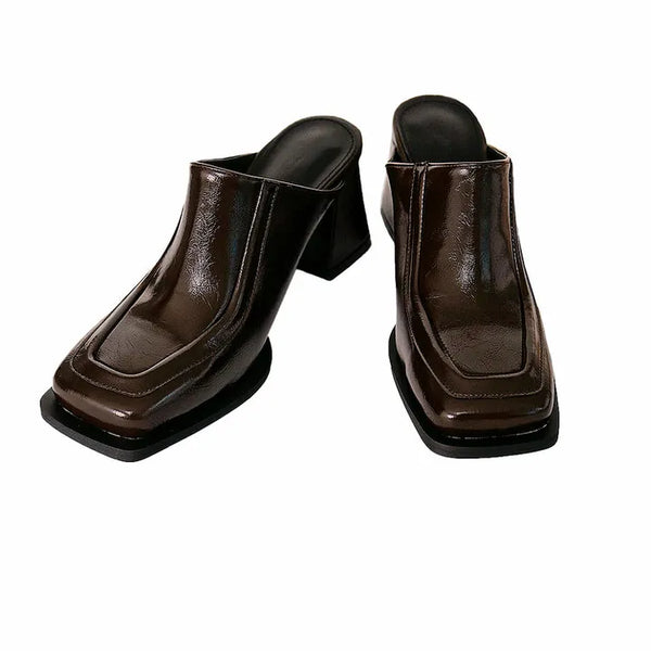 Abo Square Line Vintage Mule Heel