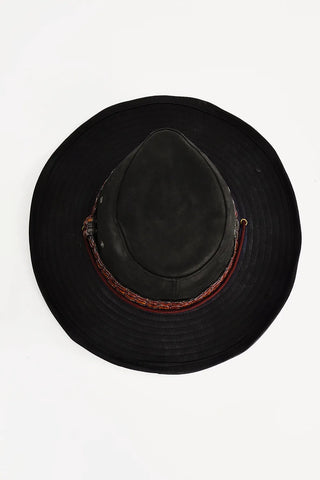 Real Chain Cowboy Leather Fedora