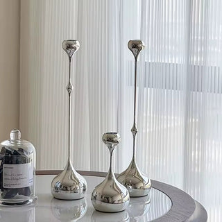 Minimalist Silver Candle Holder
