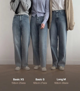 (basic/long) Wide Denim Pants - 4 sizes