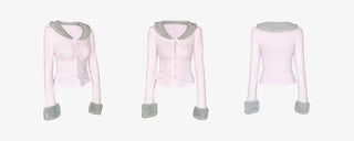Pink Milk Fur Cardigan
