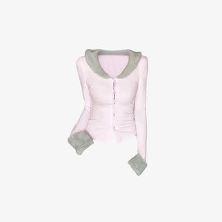 Pink Milk Fur Cardigan