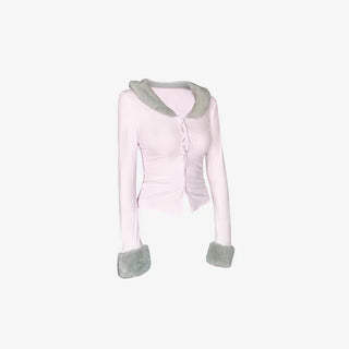 Pink Milk Fur Cardigan