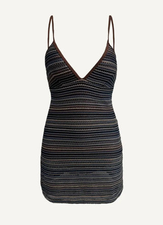 Ethnic Knit Monokini One Piece Swimsuit