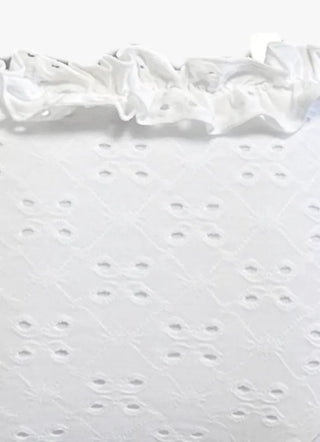 Punching Lace Bustier Swimsuit Set Crop Top Bikini Frill Strap Bikini