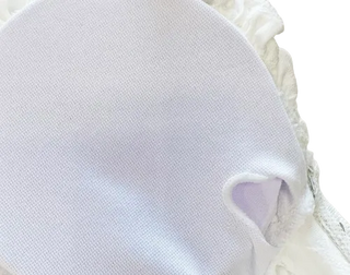 Punching Lace Bustier Swimsuit Set Crop Top Bikini Frill Strap Bikini