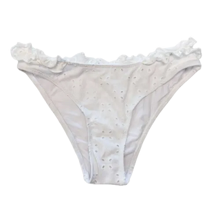 Punching Lace Bustier Swimsuit Set Crop Top Bikini Frill Strap Bikini