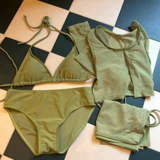 4PCS Bikini See through Cover up Set Swimsuit Bikini Set
