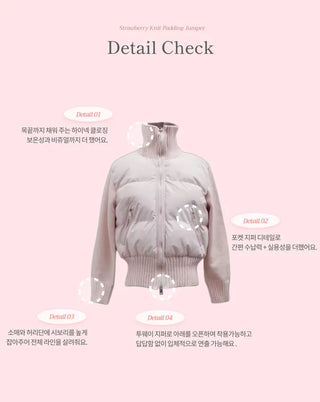 Knit jumper short padding crop jumper strawberry milk gray 2 color fall outerwear