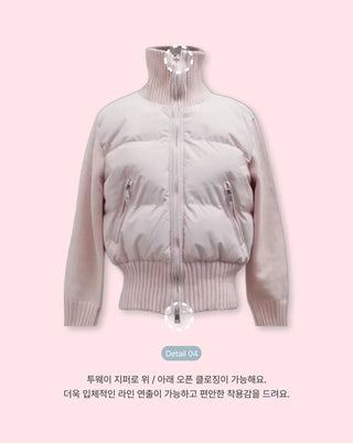 Knit jumper short padding crop jumper strawberry milk gray 2 color fall outerwear
