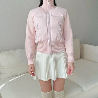 Knit jumper short padding crop jumper strawberry milk gray 2 color fall outerwear