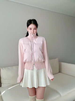 Knit jumper short padding crop jumper strawberry milk gray 2 color fall outerwear
