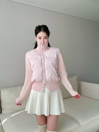 Knit jumper short padding crop jumper strawberry milk gray 2 color fall outerwear