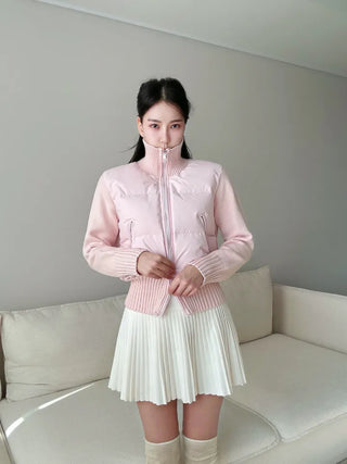 Knit jumper short padding crop jumper strawberry milk gray 2 color fall outerwear