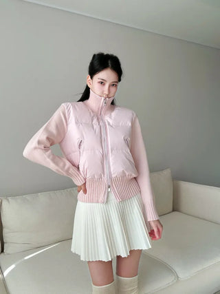 Knit jumper short padding crop jumper strawberry milk gray 2 color fall outerwear