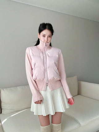 Knit jumper short padding crop jumper strawberry milk gray 2 color fall outerwear