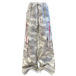 Camo Cargo Side Pocket Wide Pants