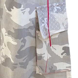 Camo Cargo Side Pocket Wide Pants