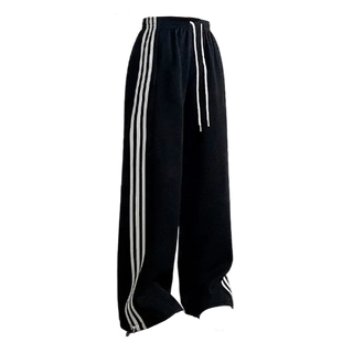 [Fleece] 3colors basic three line wide pants