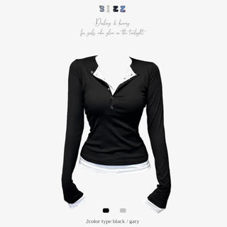 Double Layered Slim Fit Basic T Shirt (Hazy Basic Layer T)