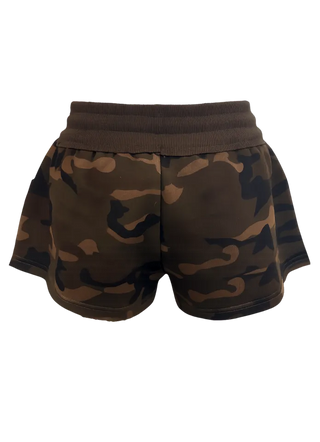 Double Layer Camo Shorts Underlay Camo Jogger Pants