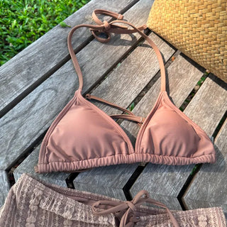 3 piece set: lace cardigan bikini skirt bikini skirt swimsuit belly cover up