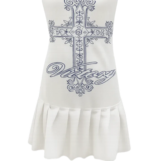 Victory Cross Tube Top Mini Dress