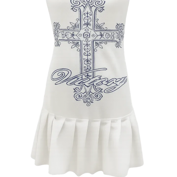 Victory Cross Tube Top Mini Dress