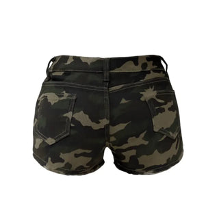Vintage Camo Shorts  Washed Camo Denim Shorts