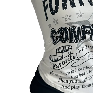 Star Halter Neck Layered Print Short Sleeve T Shirt